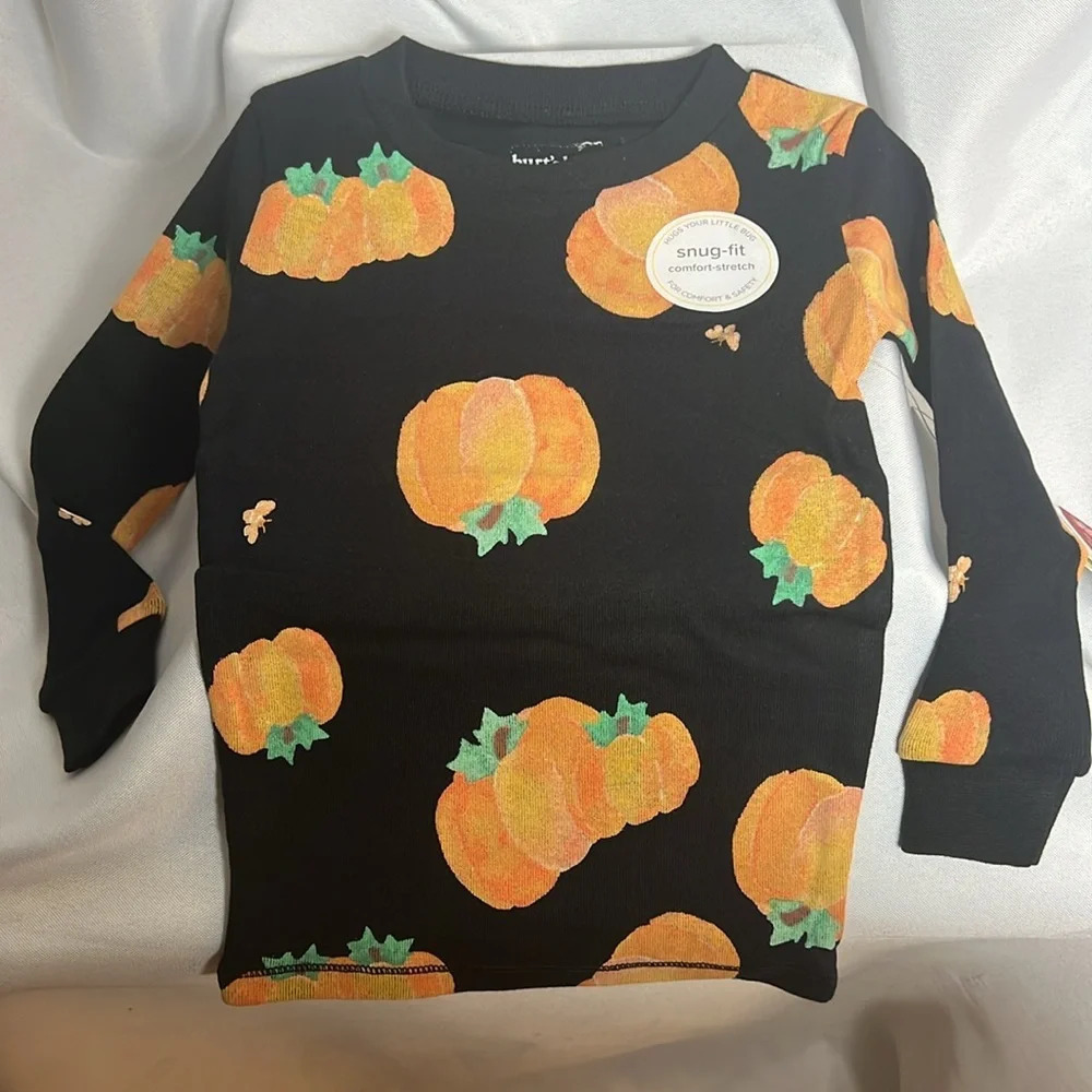 Burt’s Bees Baby Midnight Pumpkin Organic Pjs Set Cotton Size 12 Months Fall - Picture 4 of 9